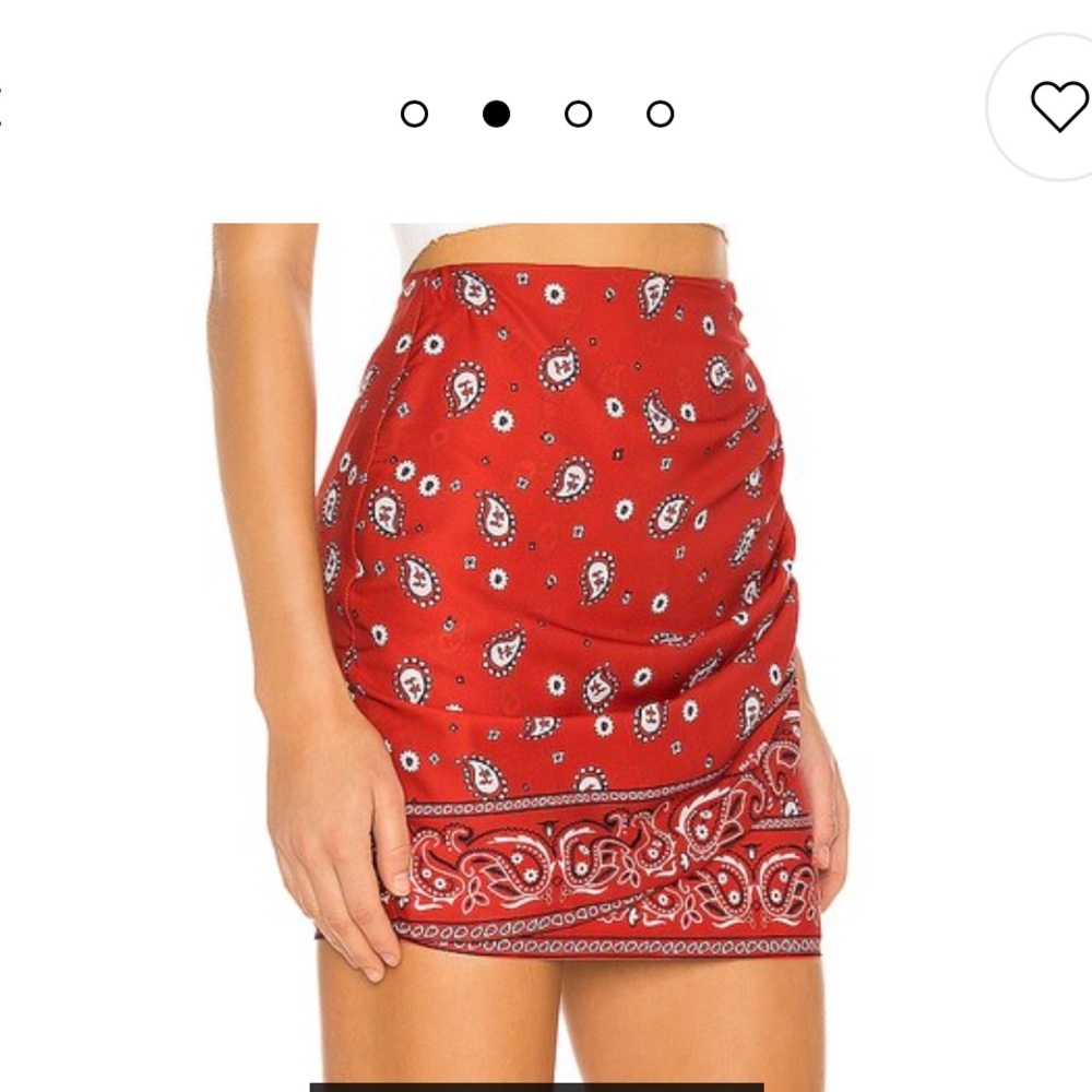 Superdown Darby Mini Skirt in Red Bandana